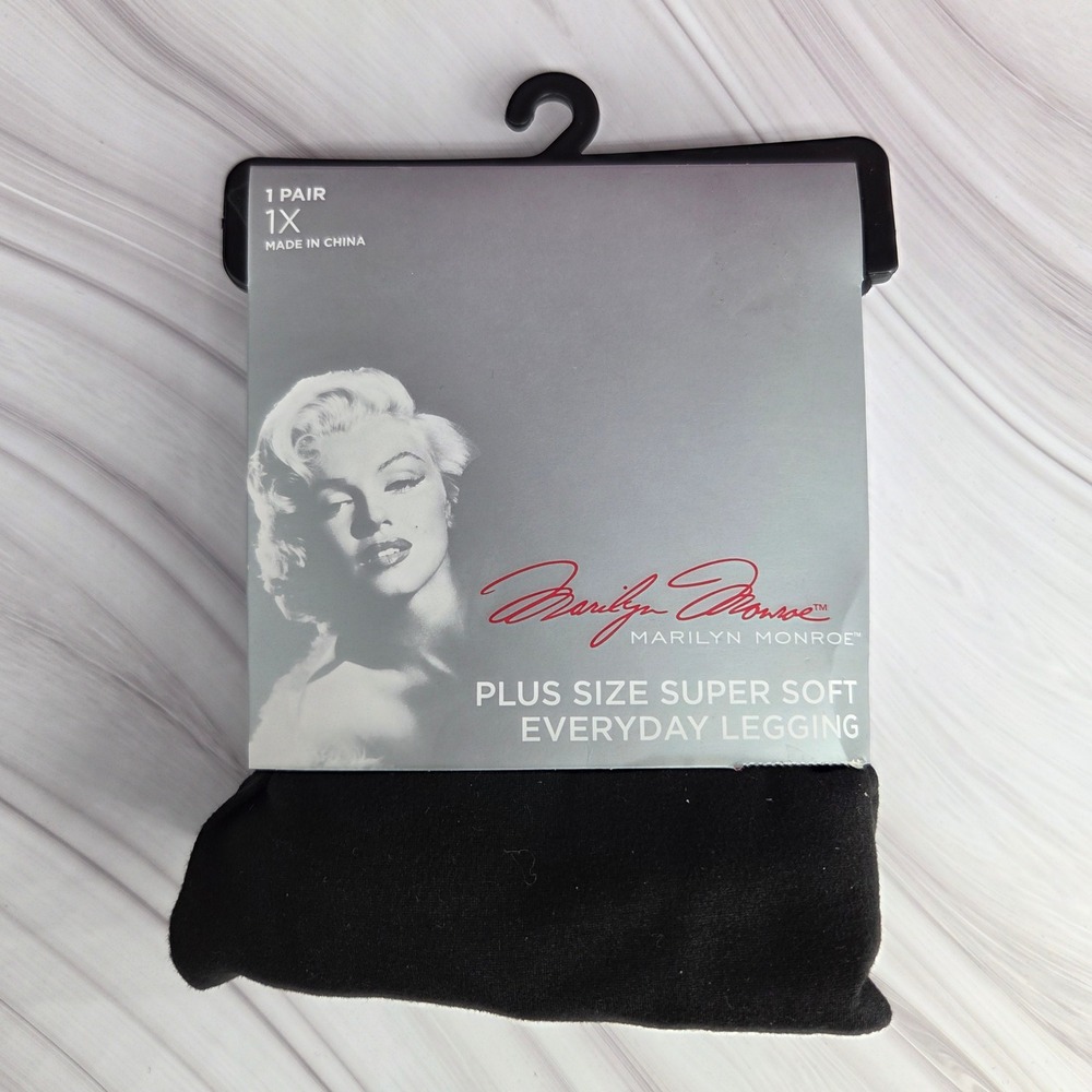 Marilyn Monroe Legging Women 1X Black Super‎ Soft Everyday Plus Size Stretch